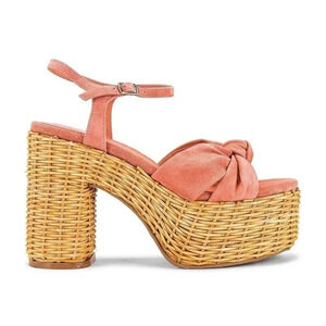 Jeffrey Campbell Coral Suede Knotted Platform Sandals